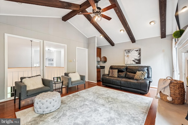 15109 Watergate Rd, Silver Spring, MD 20905 - living area featuring wood finished floors, a ceiling fan, and a decorative wall