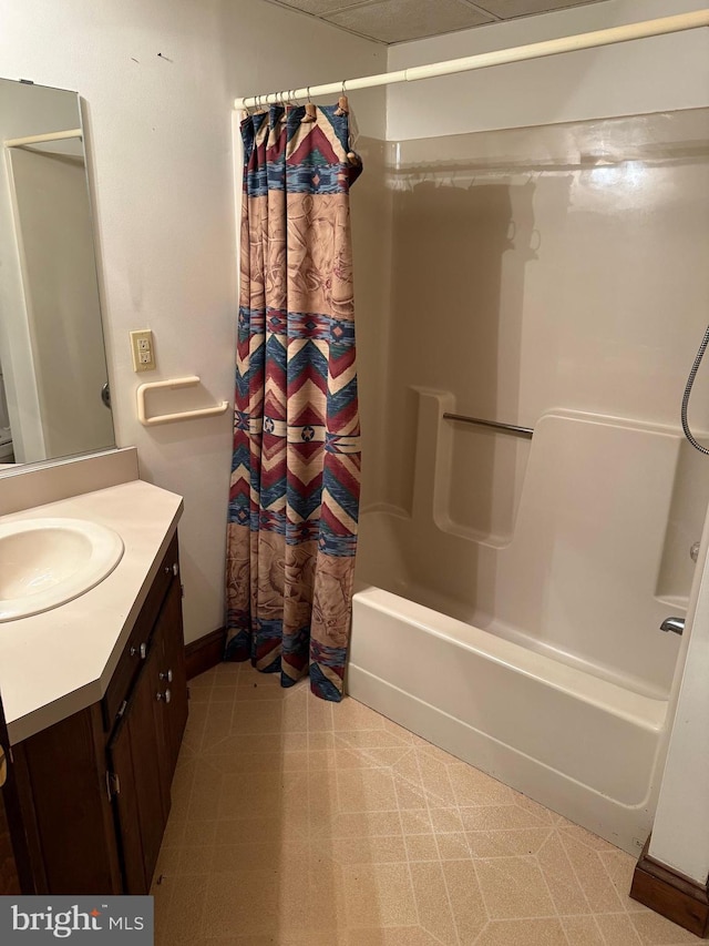 1184 Reservoir Rd, Honey Brook, PA 19344 - bathroom with shower / bath combination with curtain and vanity