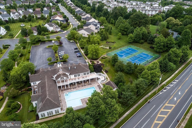 birds eye view of property
