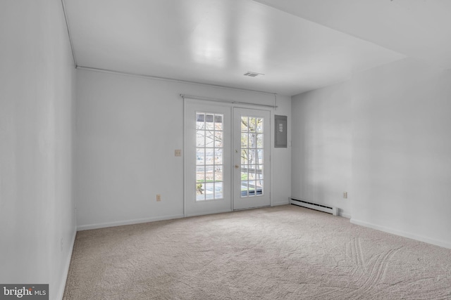 451 Lovell Ct, Hummelstown, PA 17036 - empty room with baseboards, carpet flooring, baseboard heating, and visible vents