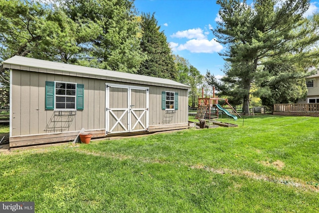 83 Winding Ln, Newtown, PA 18940 - view of shed with a playground