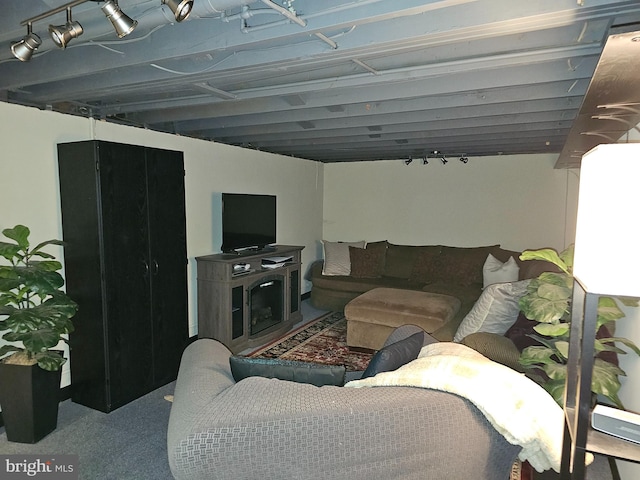 view of carpeted living room