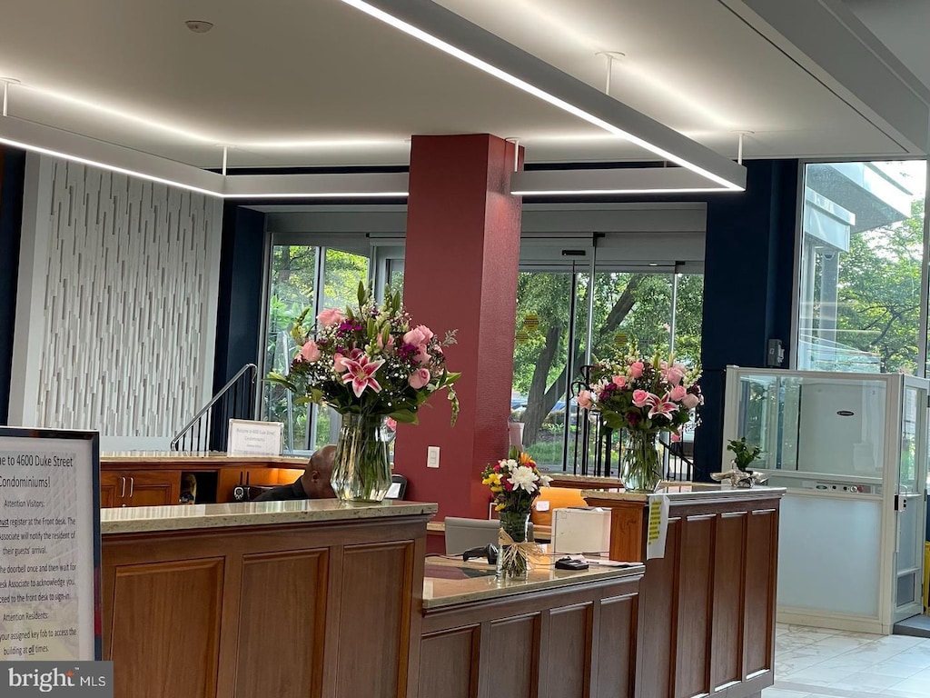 view of reception area