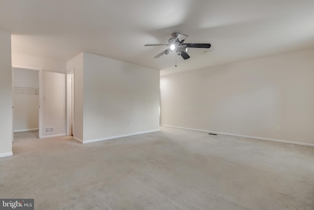 11409 Fruitwood Way Unit 163, Germantown, MD 20876 - unfurnished room with light carpet, ceiling fan, and baseboards