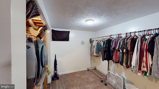 521 E Rdg Loop Rd, Romney, WV 26757 - spacious closet with carpet flooring and independent washer and dryer