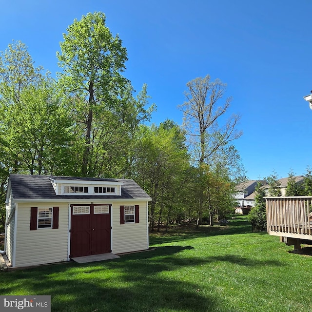 view of outbuilding featuring an outdoor structure