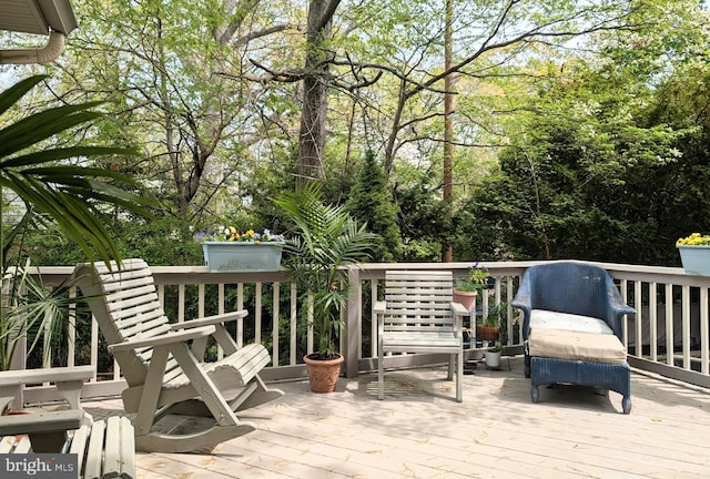 view of wooden terrace