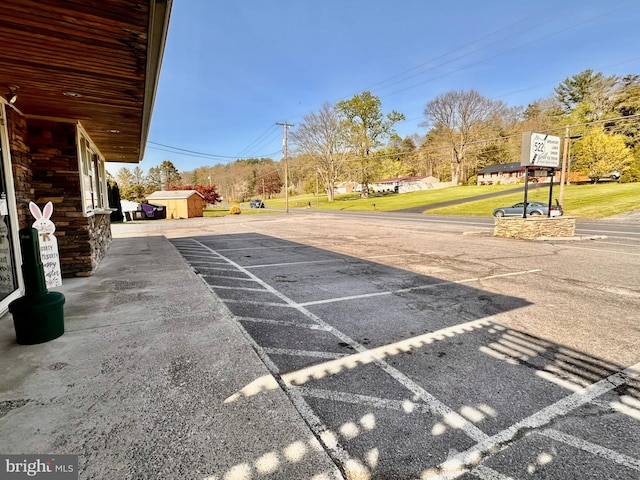 view of parking / parking lot