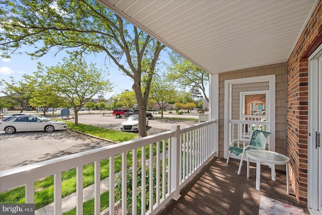 balcony with covered porch