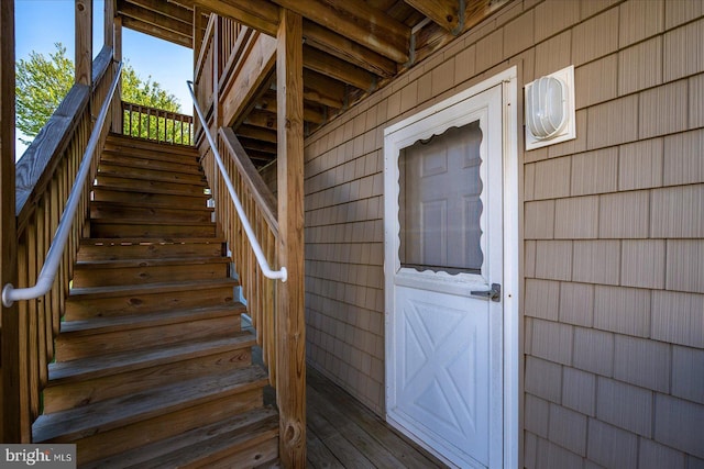 view of stairs