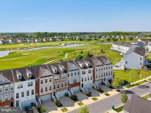 20822 Brunswick Ln, Millsboro, DE 19966 - aerial perspective of suburban area with a golf club and a large body of water