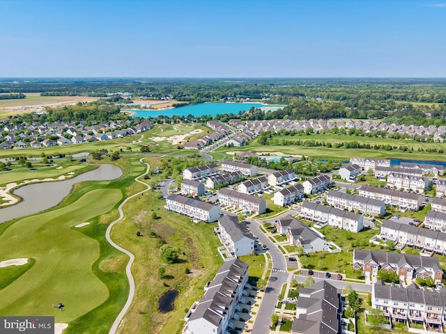 20822 Brunswick Ln, Millsboro, DE 19966 - aerial perspective of suburban area with a nearby body of water and a golf club