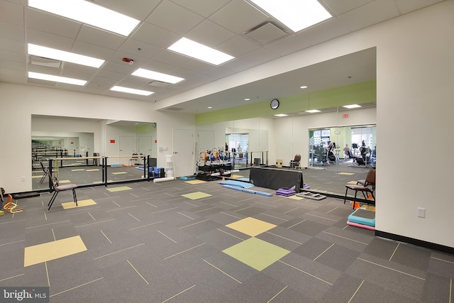 3100 N Leisure World Blvd Unit 507, Silver Spring, MD 20906 - exercise room featuring a drop ceiling
