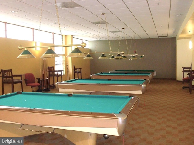 3100 N Leisure World Blvd Unit 507, Silver Spring, MD 20906 - playroom with pool table and carpet flooring