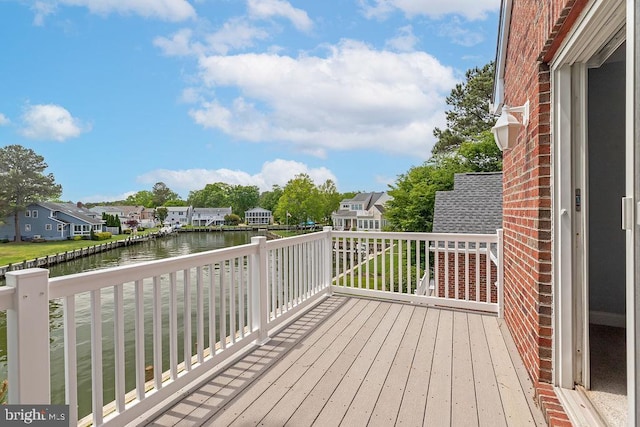 536 Yacht Club Dr, Ocean Pines, MD 21811 - wooden deck with a water view and a residential view