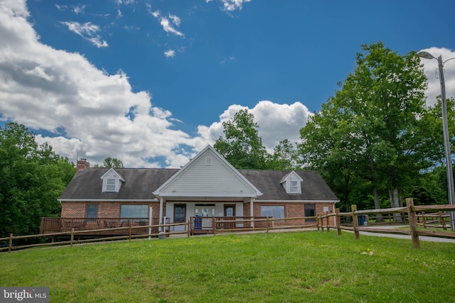10 Mahon Cir, Ruther Glen, VA 22546 - view of front of house with brick siding and a chimney