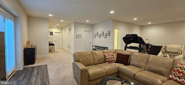 21340 Rainier Ln, Broadlands, VA 20148 - carpeted living room with recessed lighting and baseboards