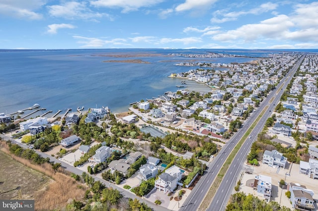 128 Long Bch, Long Beach Township, NJ 08008 - bird's eye view featuring a water view and a residential view