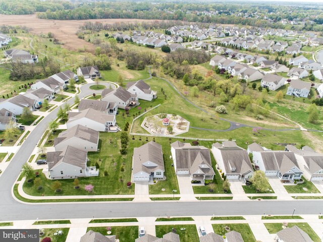 aerial view featuring a residential view