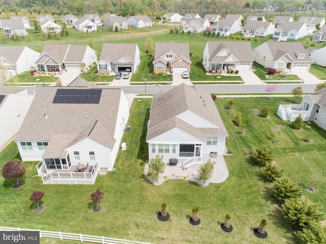 drone / aerial view featuring a residential view