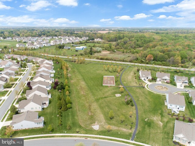 aerial view with a residential view