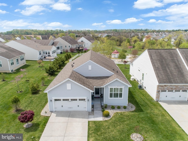bird's eye view featuring a residential view