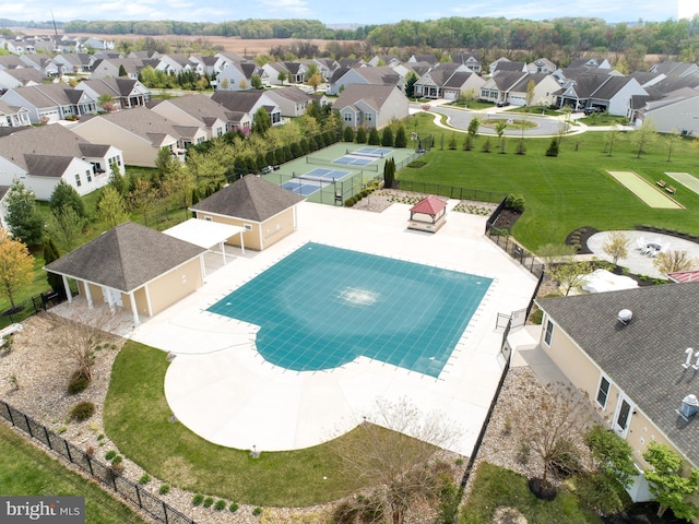 birds eye view of property featuring a residential view