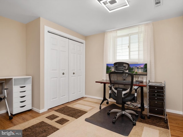 2322 Golden Chapel Rd, Odenton, MD 21113 - office space featuring baseboards, visible vents, and wood finished floors