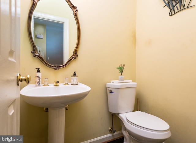 bathroom featuring toilet