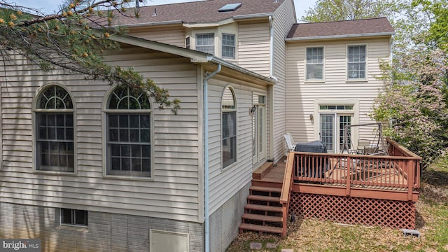 exterior space featuring a deck