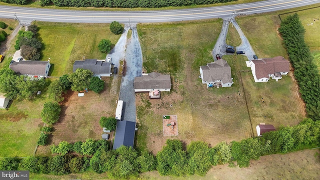 aerial view with a residential view
