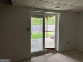 22 Morning Ct, Rosedale, MD 21237 - entryway featuring visible vents and a drop ceiling