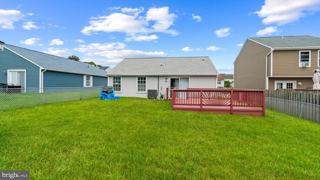 412 Trimblefields Dr, Edgewood, MD 21040 - back of property featuring central air condition unit and a deck
