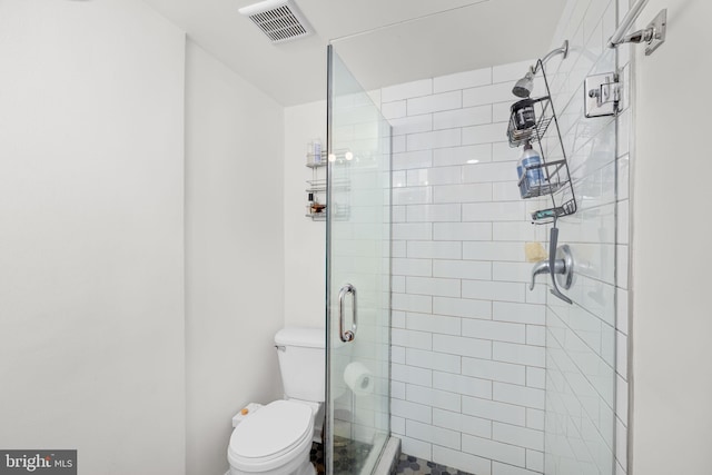 1524 5th St NW, Washington, DC 20001 - bathroom with toilet, visible vents, and a stall shower
