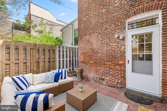 1524 5th St NW, Washington, DC 20001 - view of patio featuring an outdoor living space and fence