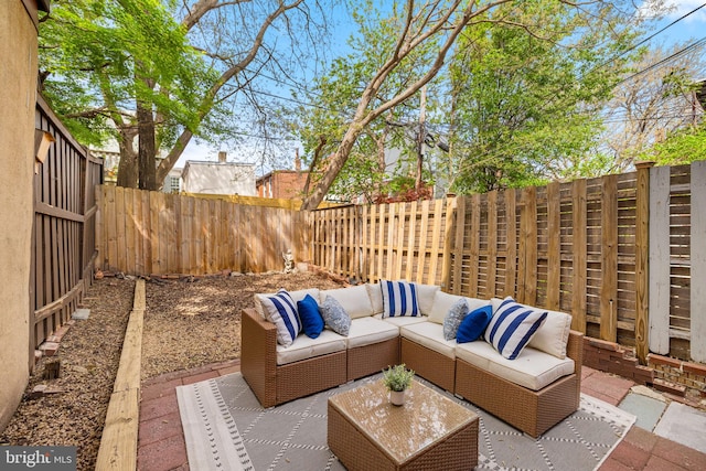 1524 5th St NW, Washington, DC 20001 - view of patio / terrace with a fenced backyard and outdoor lounge area