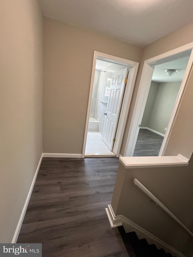 1948 Victory Dr, Baltimore, MD 21227 - hall with baseboards and wood finished floors