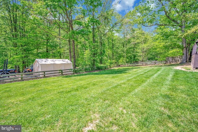 89 Cindys Way, Front Royal, VA 22630 - view of yard with a fenced backyard and an outbuilding