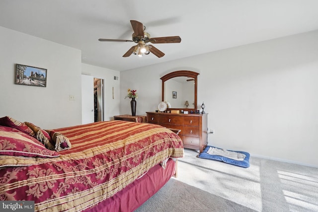 9601 Tinsmith Ln, Burke, VA 22015 - bedroom featuring a ceiling fan and carpet flooring
