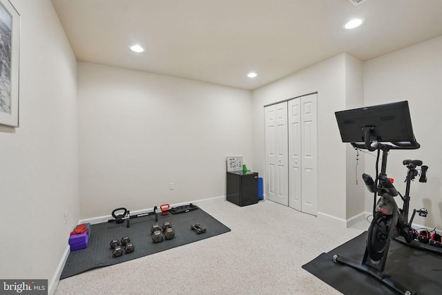 9601 Tinsmith Ln, Burke, VA 22015 - exercise room featuring recessed lighting and baseboards