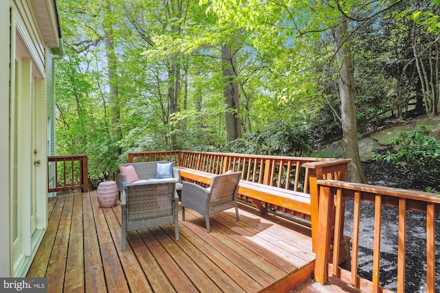 view of wooden deck