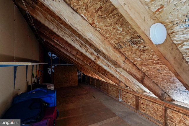view of attic