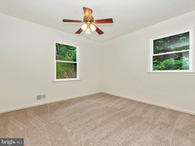 10924 Rawley Rd, New Market, MD 21774 - carpeted spare room with healthy amount of natural light, baseboards, and a ceiling fan