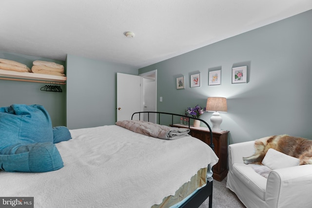 bedroom featuring carpet