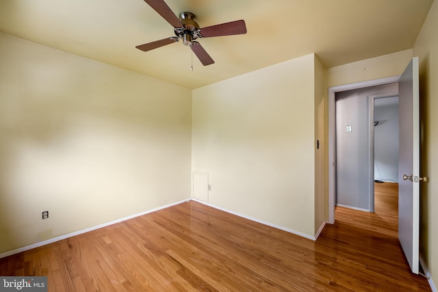 5303 Dew Garth, Baltimore, MD 21206 - unfurnished room with wood finished floors, baseboards, and ceiling fan