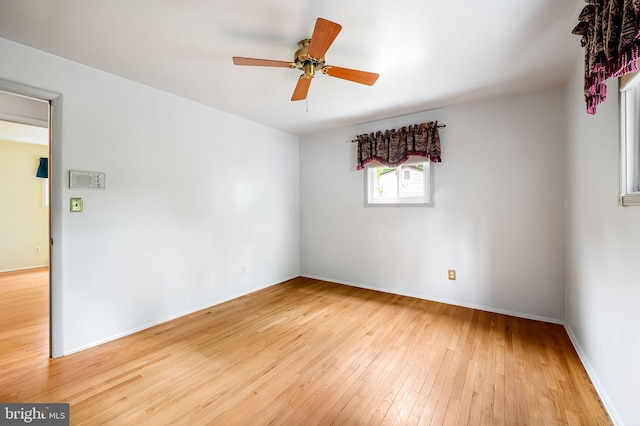 5303 Dew Garth, Baltimore, MD 21206 - spare room with ceiling fan, baseboards, and hardwood / wood-style floors
