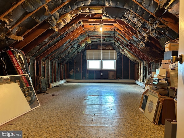 view of attic