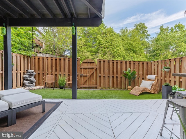 20636 Muddy Harbour Sq, Sterling, VA 20165 - view of patio / terrace featuring a wooden deck and a gate