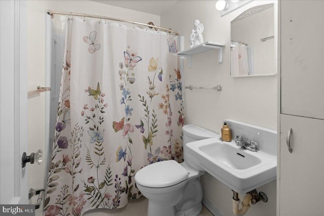 1330 Great Rd, Princeton, NJ 08540 - full bath with toilet, curtained shower, and a sink