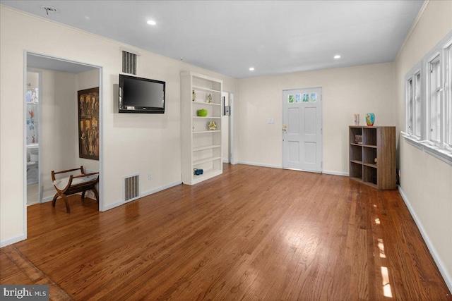 1330 Great Rd, Princeton, NJ 08540 - living room with wood finished floors, baseboards, and recessed lighting